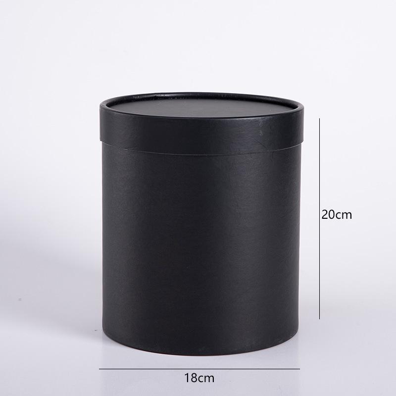 Dárková krabička z jednobarevného balicího papíru Kulatý kbelík na květinovou aranžmá Úložný prostor pro kytici