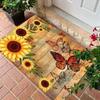 Welcome Sunflower Doormat, Gigi  Papa's House Print Rug for Grandparents Home Decor, Durable  Stylish