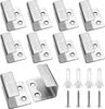 10pcs Stainless Steel Wall Hooks Stainless Steel Wall Mount Heavy Duty Tile Hanger for Mirrors Ceramic Picture Frame Large Size Silver