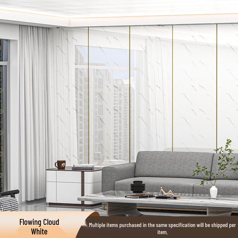 Waterproof Self-Adhesive Marble Tile Wallpaper for Living Room Walls