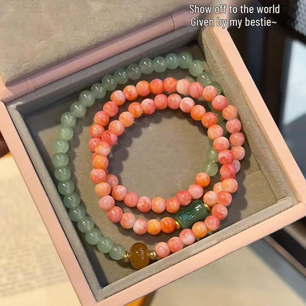 New High-End Multi-Layered Chinese Beaded Bracelet for Women - National Style Exquisite Hand String