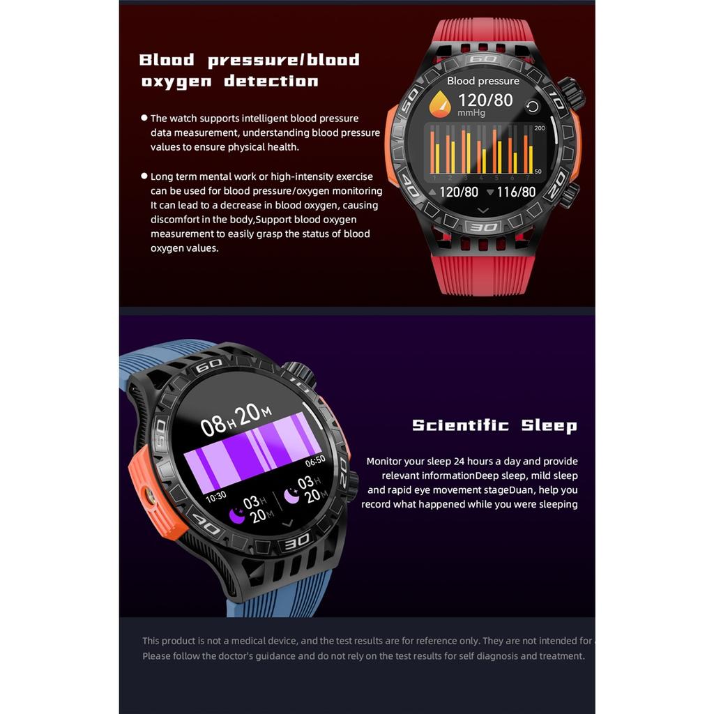 Multifunctional Smartwatch, Bluetooth Call, Flashlight, Waterproof, 1.46-inch Screen, Compass, Sports Fitness Tracker