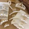 Retro Transparent Pearl Clip Korejský Creative Bath Pearl Spona do vlasů Trendy Transparent Color Clip