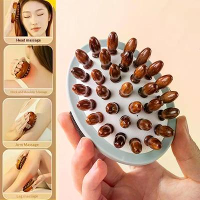 1 Pcs Meridian Massage Brush Soft Manual Full Body Gua Sha Massager Head Abdomen Leg Body Relaxation Home Use Anti-Fatigue