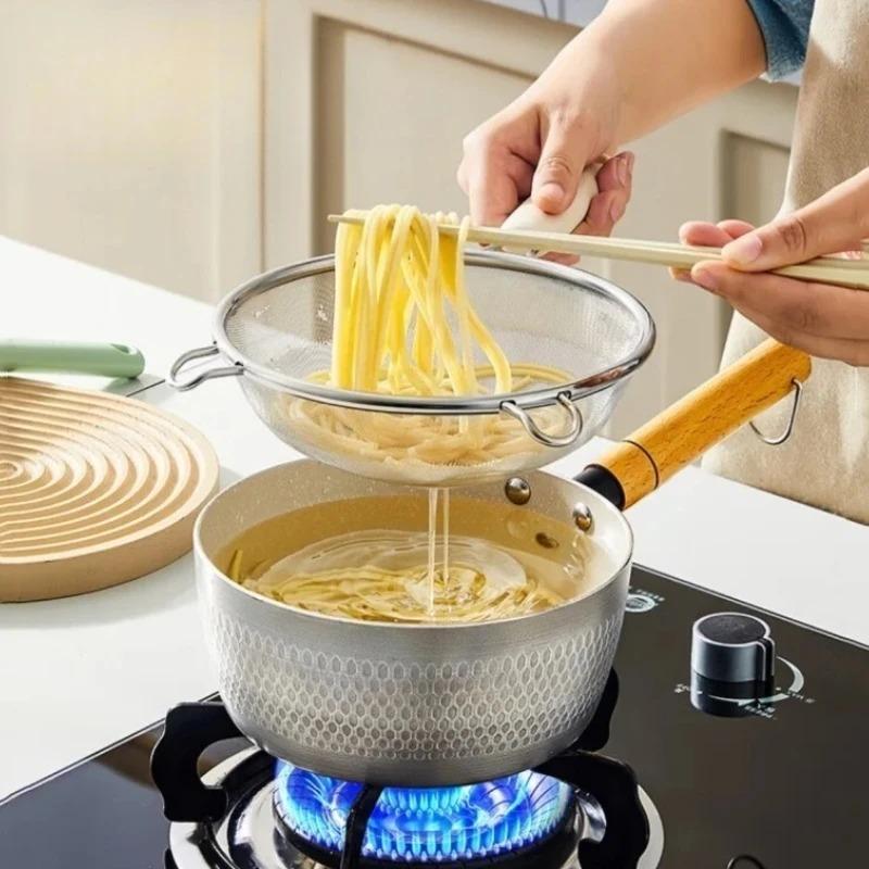 COOKER KING Fine Mesh Strainer Stainless Steel Colanders Cute Soy Milk Strainer Medicine Filter Mesh Home Juice&Flour Sieve Mesh