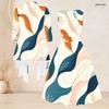 Women Plus Size Two Piece Set Printed 3 4 Sleeve Open Cardigan Sleeveless Round Neck Tie Waist Flared Dress