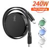 PD 240W Type C To USB C Cable Retractable Fast Charging Cable For iPhone 16 15 14 Huawei Xiaomi Samsung Quick Charge Accessories