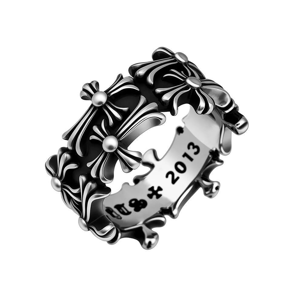 Cross-border Bramble Vine Woven Titanium Steel Ring - Hip Hop Style, Non-fading Niche Jewelry for Men