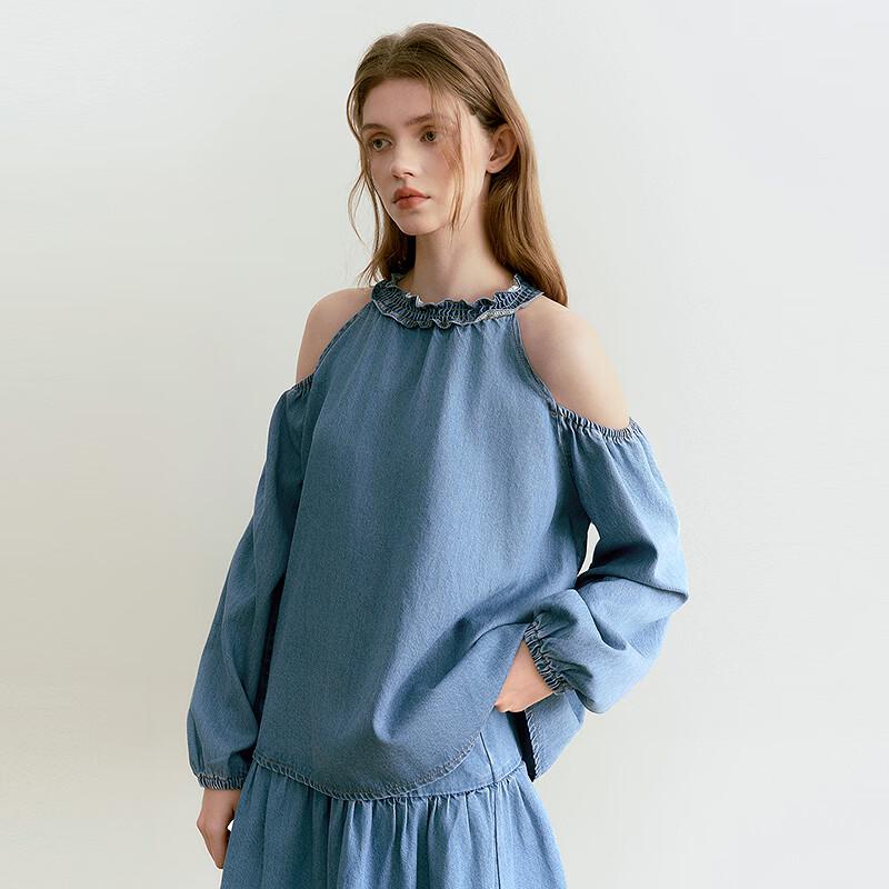 Ledin Resort Style Halter-Neck Off-Shoulder Chiffon Top
