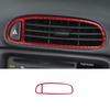 Red Carbon Fiber Car Front Center AC Vent Frame Cover For Corvette C5 1998-2004