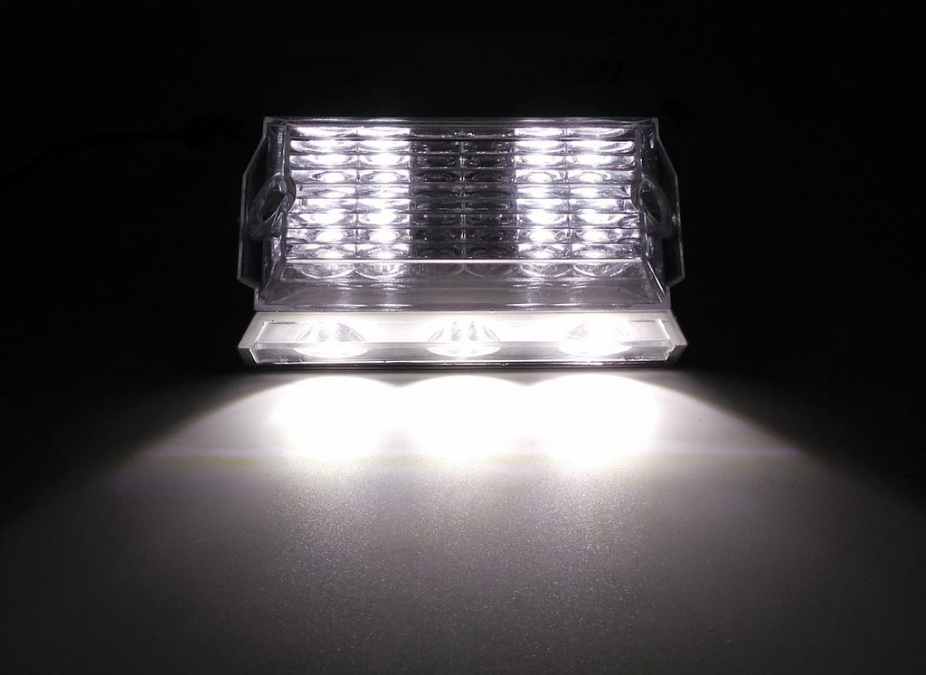 LED obrysové světlo 12-24V 4 funkce bílé, terénní