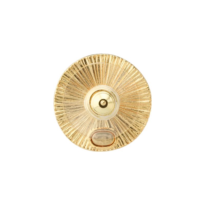 CHANEL Classic LOGO Double C Stud Earrings Women's Gold
