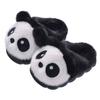 Winter children's cotton slippers for boys and girls, panda design, warm and plush, cute parent-child home shoes with covered heel