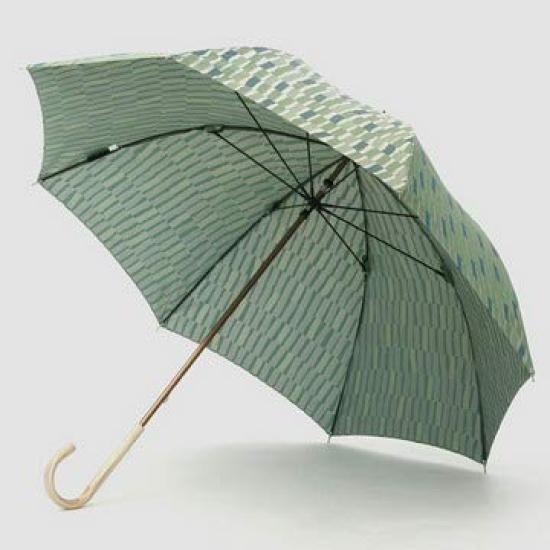 Makita Shoten Rain Long Nordic Jacquard Manual Made in 16248809 Women's Umbrella, Umbrella, Umbrella, (Large Branch) Pattern, Green, Opening, Japan,