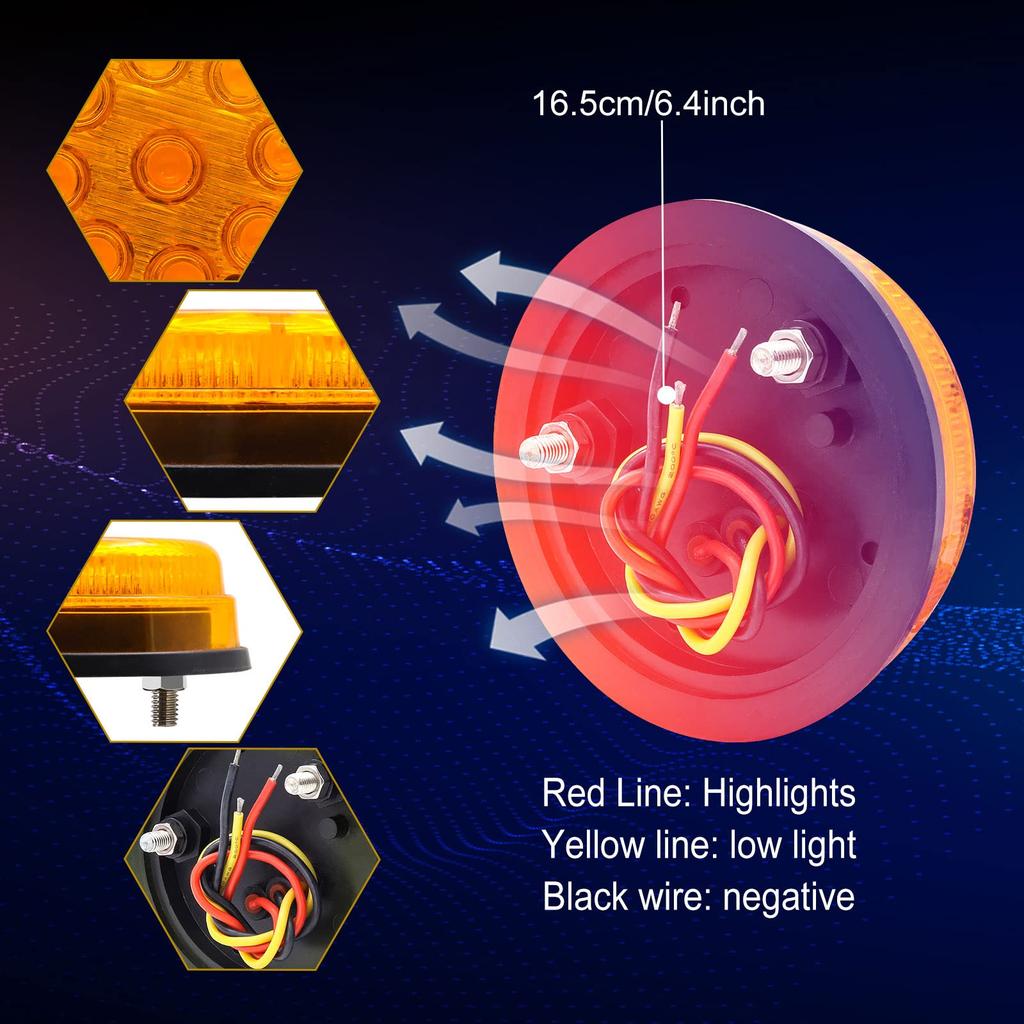 LED Side Marker Light 9LED Truck Position Lamp 12V 24V