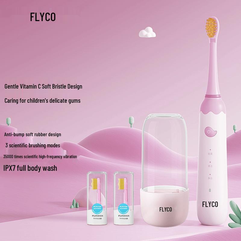 

FLYCO Kids Sonic Electric Toothbrush with Smart Timer CN plug (adapter included)