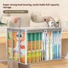 Clear Book Storage Bag Large Capacity Zipper Closure Sturdy Handles for Art Craft Supplies Stationery Organizer