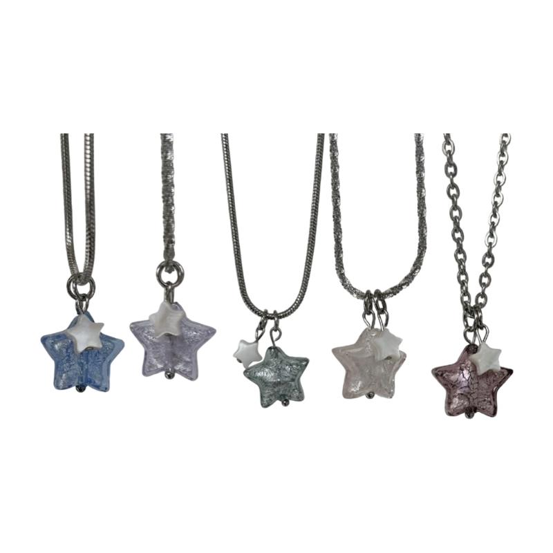 Star Pendant Necklace with Translucent Charm Detail, Lightweight Daily Wear Jewelry for Outfit Styling and Easy Looks