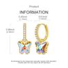 Gold Serie Hoop Earrings 925 Silver Sparkling Irregular Shape Feather Star Earrings Stud for Woman Girl Jewelry Gift