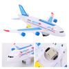 Aircraft Toy Hand-on Ability Energy-saving Kids Toy 360 Rotation Electric A380 Airplane Moving Flashing Lights Model Toy for Kids