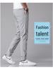 Black Label Plus Men's Slim Fit Fleece Pants - Autumn/Winter Korean Style Large Size Straight Business Casual Trousers