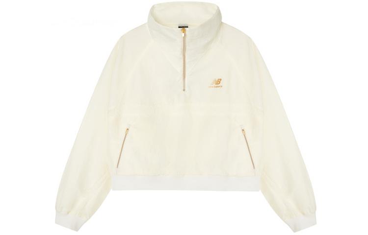 New Balance Jackets Women s Ecru Stand Collar Moderate Other AWJ03501-SST XL