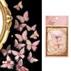 Glitter Butterfly Stickers Retro Fashion Pet Laser Butterfly Decals for Scrapbooking Notebook