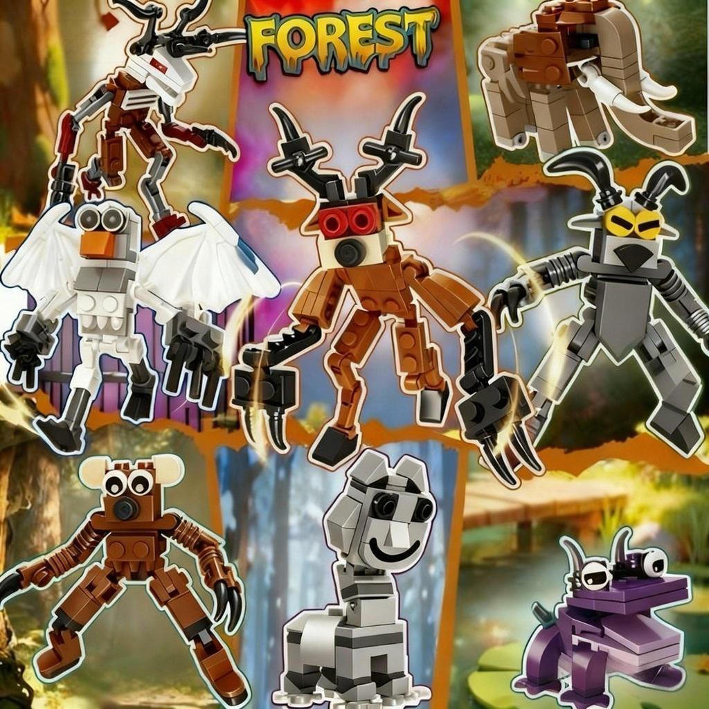 Forest 99 Nights Deer Building Blocks, Official Game Character Model Assembly Kit, Special Birthday Christmas Gift for Boys Girl