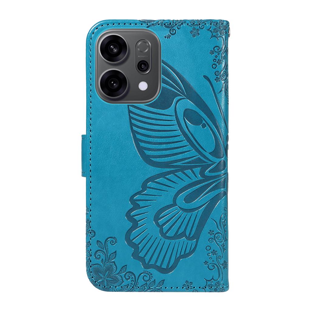 For Oppo Reno14 5G (China)/Oppo Reno14 F 5G/Oppo Reno14 5G (Global) Case Butterfly Pattern PU Leather Folio Flip Phone Cover