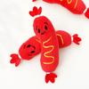 Peluche Bulldog Francese con Palla Squeaky e Giocattolo con Corda per Gatti e Gattini - Resistente al Morso, Design Cartoon Frutta