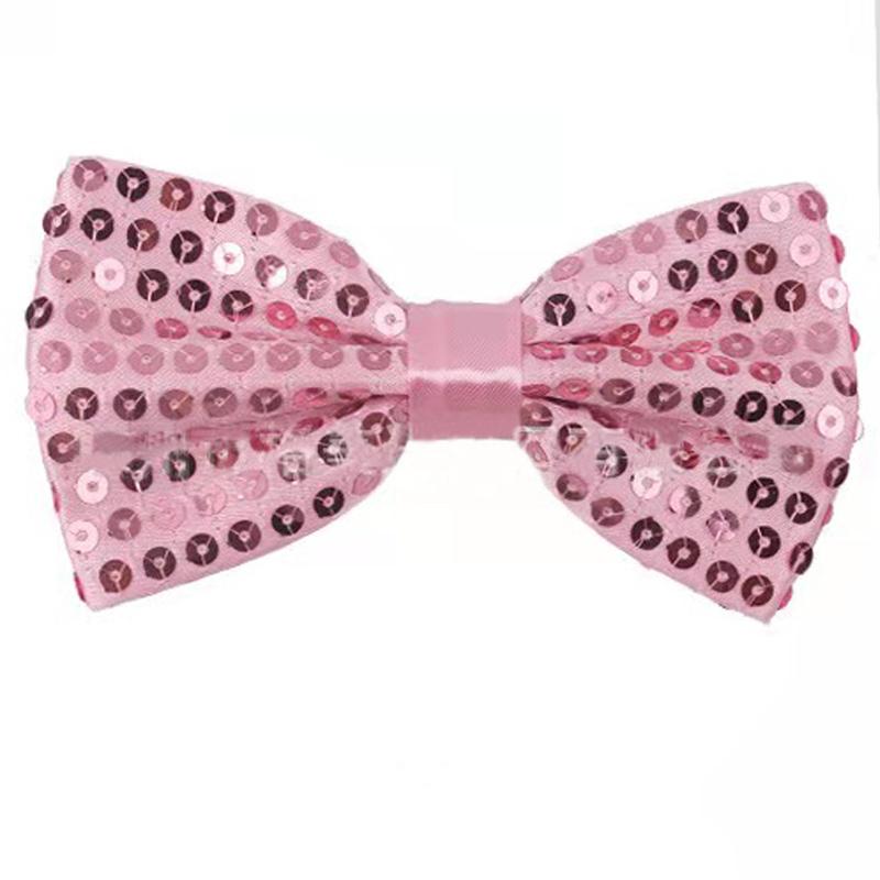 Nœud Papillon à Sequins Cravate de Scène Pour Homme Femme Mode Danse d'Équipe Nœud à Sequins Coloré Fête Brillant Sequins Nœud Papillon