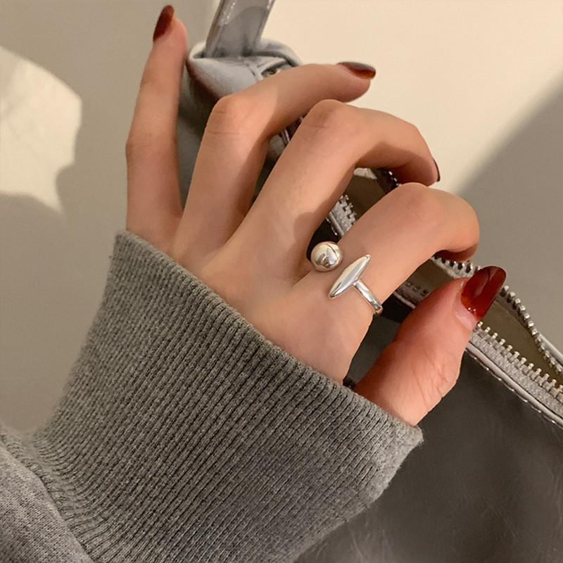 Minimalist Geometric Open Ring Copper Fashionable Adjustable Finger Jewelry Women For