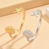 Bohemian Resort Style Starfish Shell Stainless Steel Women's Bracelet