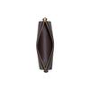 New COACH Pencil Case Iconic Coated Canvas With Smooth Leather Makeup Brush Bag Makeup Bag Small Women's Dark Brown C6333-IMAA8