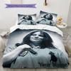 Biancheria da letto con motivo personalizzato nome Billie Eilish, Set piumone Copripiumone Federa Regalo di Compleanno per la Casa(1 * copripiumino + 2 * federa, senza nucleo)