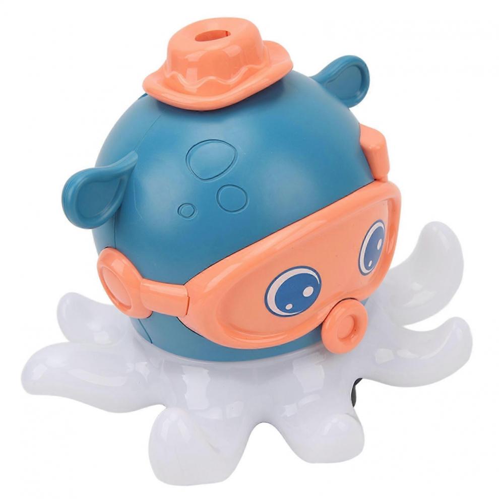 Baby Floating Ball Toy Electric Octopus Bath Toy Music Light Educational Water Toy for Boys Blue