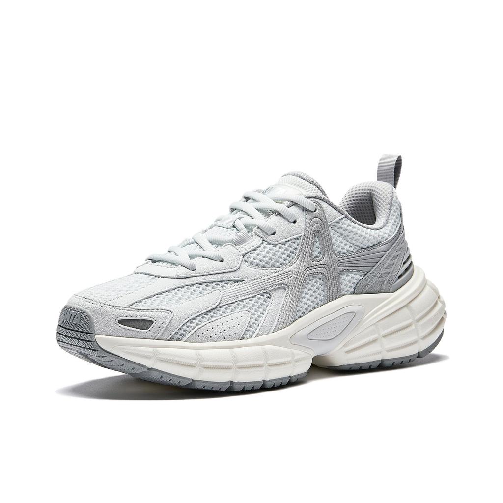 Anta Fabric Synthetic Leather Dawn Retro Trend Durable Shock Absorption Low Top Casual Shoes Men sneaker Gray 112548801-2