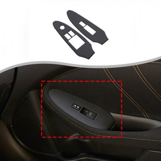 Glossy Black Window Lift Switch Button Trim Sticker For Nissan 370Z Z34 2008-20