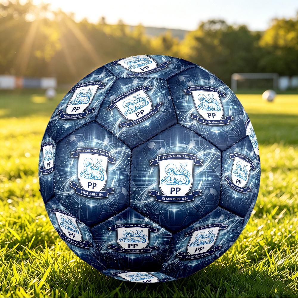Preston North End FootballPrinted Size 5 Soccer B Football, Anti Slip Adult Match Football Souvenir for Football Fans