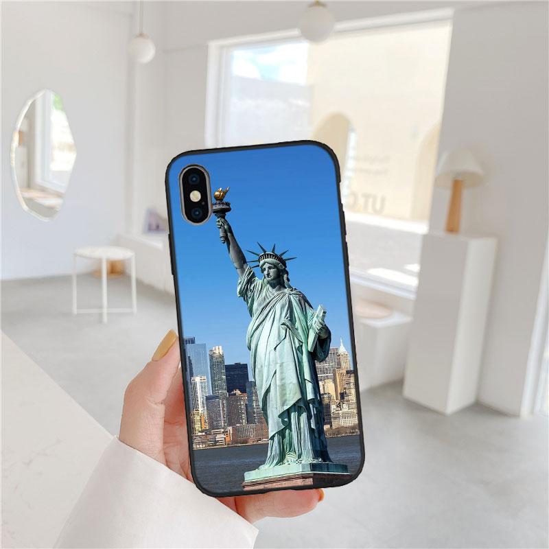FM47 Statue of Liberty Soft Shell Phone Case for Samsung Galaxy Note 10 20 S23 S24 S25 Ultra FE Plus Edge Lite A02S A35 A07 A17