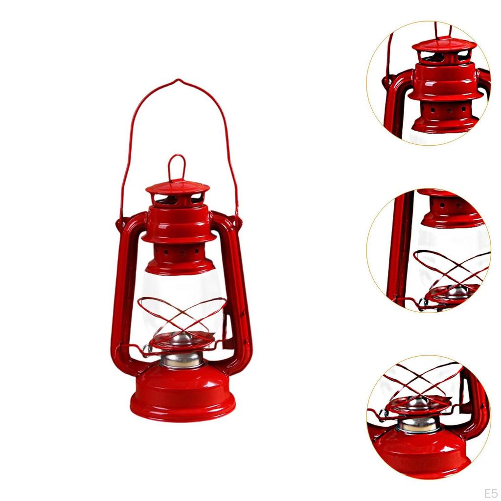 Camping Kerosene Oil Lamp, Tabletop Lighting Solution with Handle for Various Settings