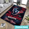 Custom NameTexans basketball Carpet, Indoor Rug, Chair Rug, Living Rooms, Doormat Made From Polyester Home Decor Birthday Christmas Gifts