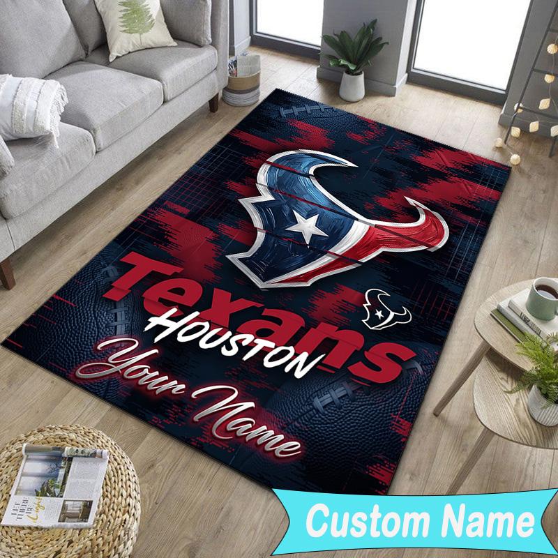 Custom NameTexans basketball Carpet, Indoor Rug, Chair Rug, Living Rooms, Doormat Made From Polyester Home Decor Birthday Christmas Gifts