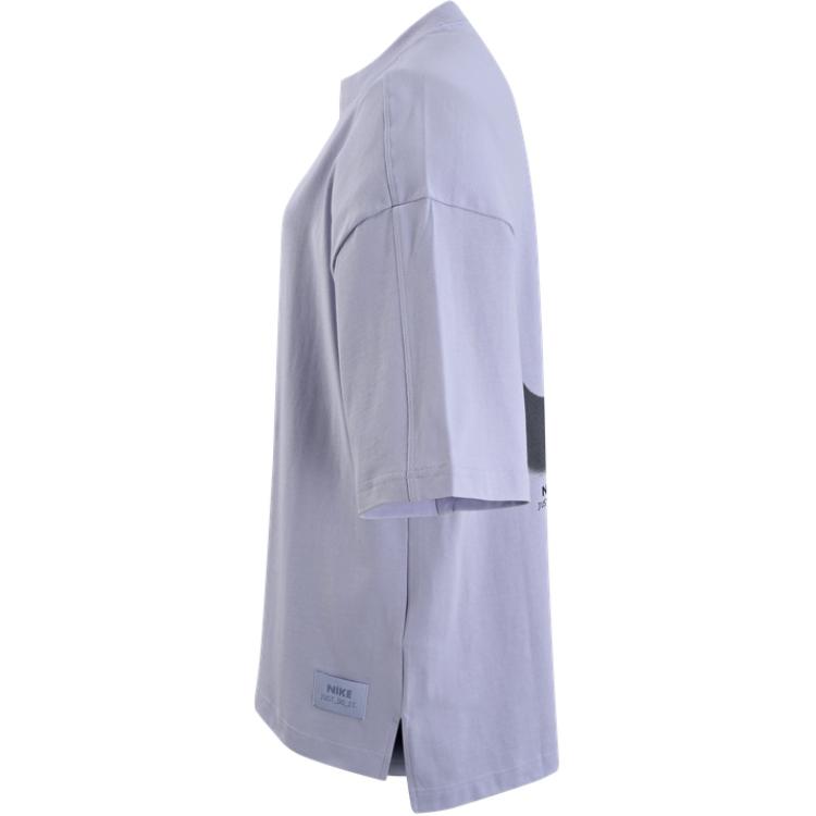 Nike Sportswear Drop Shoulder Sleeve T Shirt Women's Mist Gray Blue DV8023-536