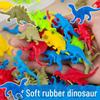 Mini Soft Rubber Dinosaur Model - Solid Color Archaeological Toy Capsule Machine Accessory