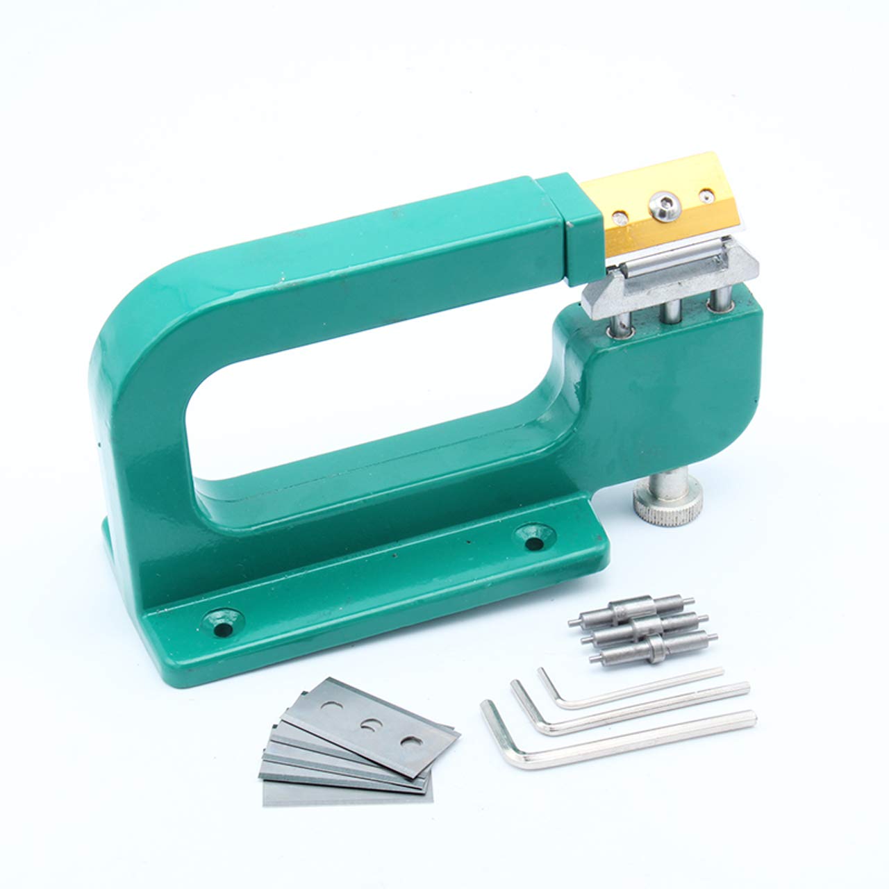 

Felimore Машина для раскройки кожи Разделитель кожи Машина для снятия фаски с кожи Инструмент с лезвием для ремесел по коже (зеленый)