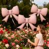 5pcs Baby Pink Bow Balloon Bow Tie Shaped Foil Balloon for Wedding Anniversary Kids Birthday Party Decoration Girls Baby Shower
