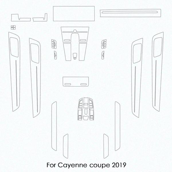 Car Interior Central Console Gear Shift Dashboard Navigation Screen Reading Light Protective Film for Porsche Cayenne Coupe