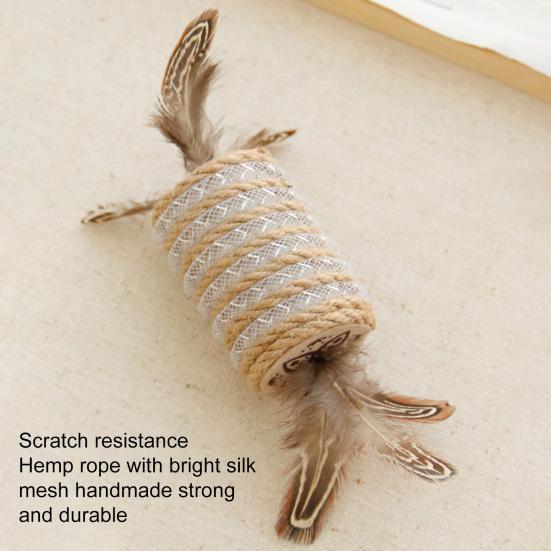 Katzenfeder-Spielzeug Eingebaute Stimme Bissfest Kratzfest Naturfedern Haustier Katze Kätzchen