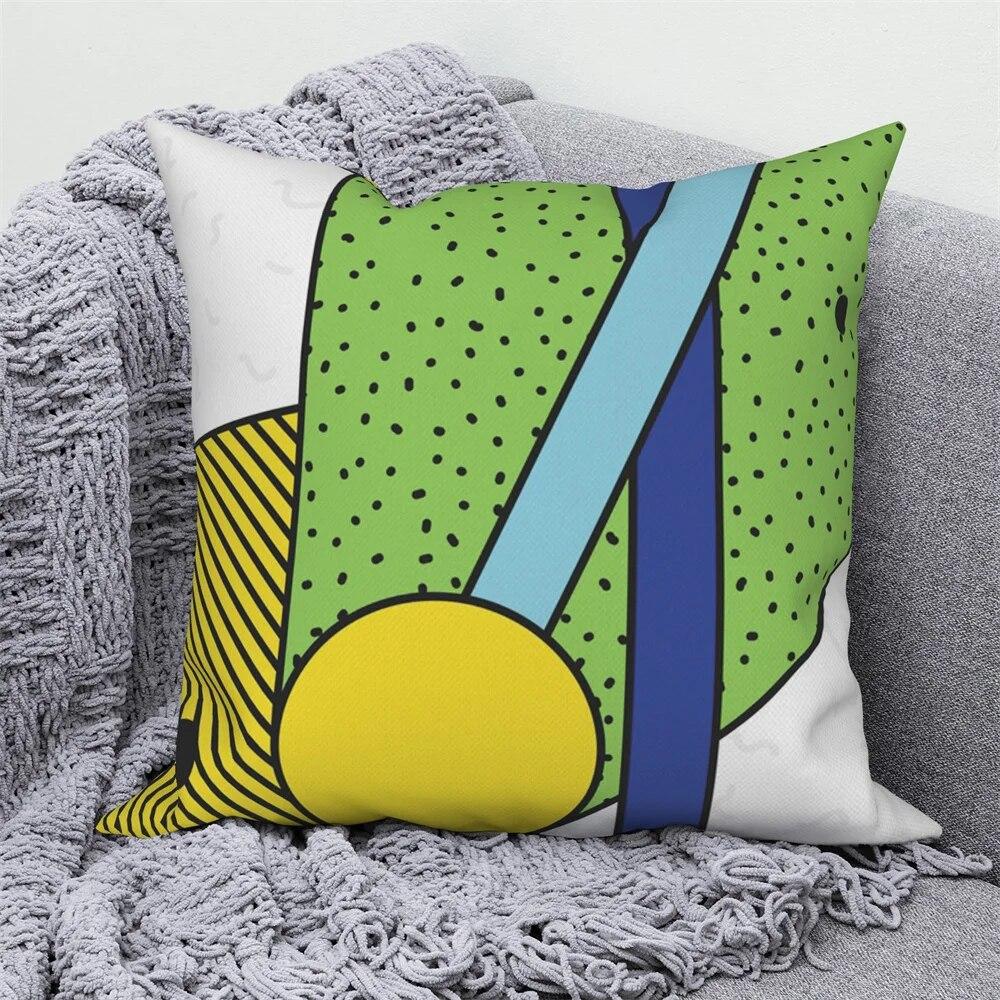 Față de pernă nordică Home Canapea Husă de pernă decorativă, geometrică, colorată